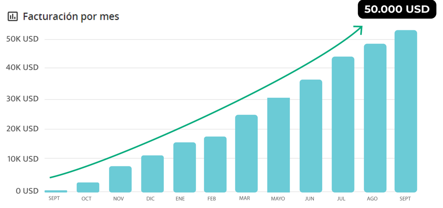 Gráfico de facturación anual