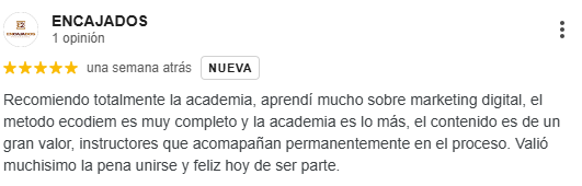 Testimonio de un alumno de Ecodiem
